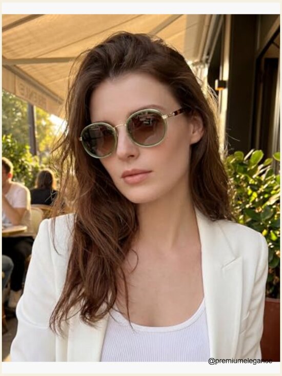 Retro Round Sunglasses Polarized UV Protection Acetate-Metal  display picture 1